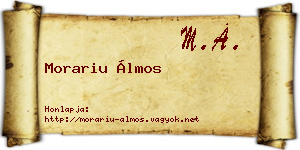 Morariu Álmos névjegykártya
